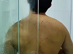 stepmom spies me bathing then sucks my cock