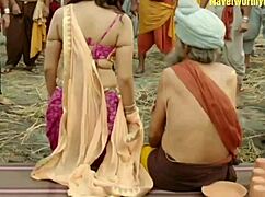Bubbly chubby Indian beauty flaunts deep navel big tits boobs 😍🍈💦