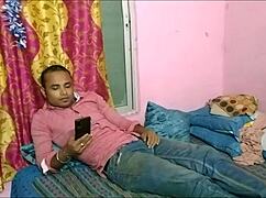 Indian man bends his kaamwali bhabhi over for close-up creampie in homemade doggystyle. Juicy tits bounce as he fills her tight pussy