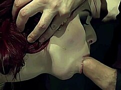 master binds spanks redhead slave then fucks her mouth deep.