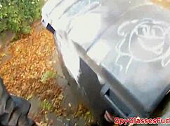 spycam catches real teen bent over doggystyle outdoors with cum in mouth finish