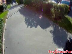 spycam catches real teen bent over doggystyle outdoors with cum in mouth finish