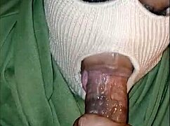 😈 masked babe gags on huge bbc with sloppy deepthroat drool💦