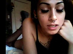 The webcam crossdresser reveals an unreal perfect tranny body in stockings and lingerie