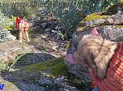 Halloween curvy Latina Red Riding Hood big ass trapped fucked by wolf doggystyle