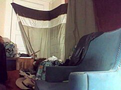 Sexy redhead tranny ms head gulps down her vibrating dildo