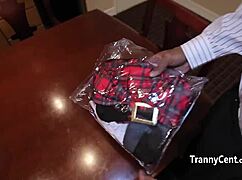 tranny in stockings bounces on massive black cock hardcore style