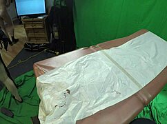scarlett johnson gags on cock during extreme deepthroat choking and pussy inspection
