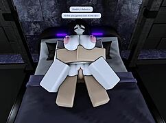 shy friend bent over doggystyle deepthroat till facial cumshot on roblox