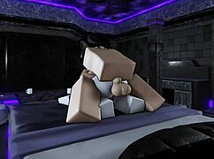 shy friend bent over doggystyle deepthroat till facial cumshot on roblox