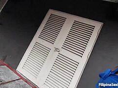 asiansexdiary captures thick hairy filipina bent over for hard doggystyle creampie tit pounding