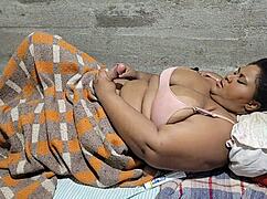 Chubby futanari stepmom takes huge cock creampie load hard!