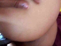Wife sneaks big black monster cock behind clueless husband eyes