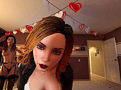 house party turns into dirty threesome with stephanie and vickie