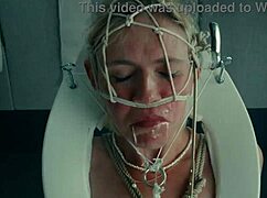 beautiful bound toilet pet takes extreme bdsm assfucking domination