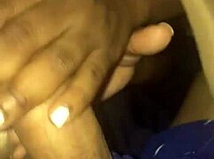 early morning big dick monster cock gets stroked hard by amateur interracial girlfriend