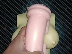 kissy and dolly suck cock then switch from ass to mouth for creampie tits finish