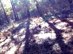 ever caught a sexy solo clitlicker flashing wet pussy orgasm in forest update?