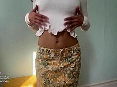 how's this petite teen stretching her tight asshole with huge dildo?