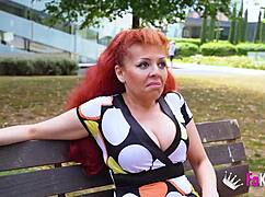 whoa valery laf's huge ass seduces young rookies outdoors 😍 quick rough fuck