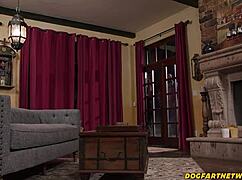 Pink Haired Luna Legend Rides Roomie's BBC Doggystyle Deep