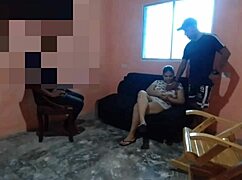 unfaithful wife deepthroats husband's friend then rides him hard cumshot