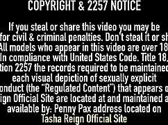 Tasha Reign and her big tits lesbian buddy get wild licking