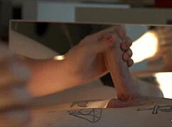 Luna Ruiz Fingers Pussy in Mirror Before Wild Cowgirl Ride