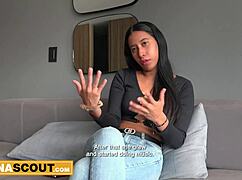 Big tits 18yo Latina model in lingerie, stripped in fake casting audition then dominated rough cowgirl riding hardcore?