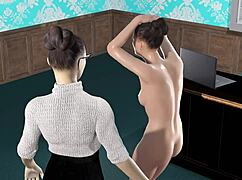 principled bdsm garage scene with bent over caning, whipping and oral punishment 😈🔥