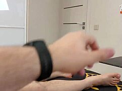 wife blows guest and husband together in hot threesome cumshot part 2