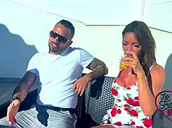 vittoria and pam's huge tits share a fat cock in french ffm slut fest