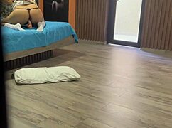 Hijastra's horny after school 😈 daddy destroys tight ass quickie ride while she moans juicy pussy shaking 🍑💦