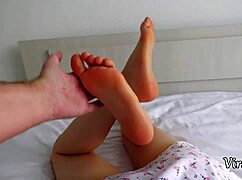 dakota's eyes widen seeing daddy's cock then she gulps down hot cum