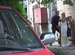 BIG ASS Brunette Bound and FUCKED Hard Outdoor in BDSM Humiliation