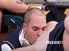 Principal Pimps Petite Students as Classroom Cum Dumps