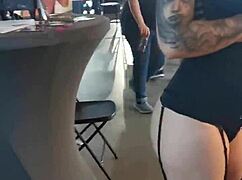 exclusive striptease turns wild as clothes rip off in private show