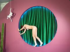 nude shaved girls filmed erotically outdoors broadcast live