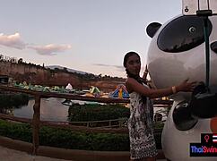 omg asian teen me 18+ havin amateur fun with boyfriend at waterpark then sex after... so hot