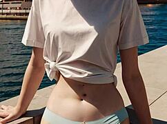 aussie model slips panties at sydney opera lingerie tease