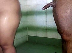 Neighbor bath starts innocent then she teases hard