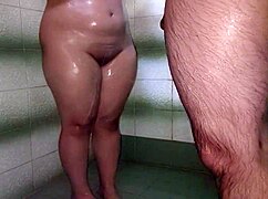 Neighbor bath starts innocent then she teases hard