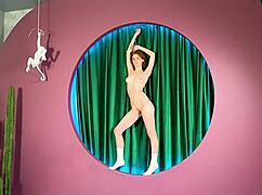 nude shaved girls filmed erotically outdoors broadcast live