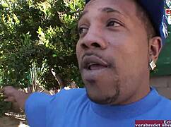 naughty milf's big tits bounce on massive black cock