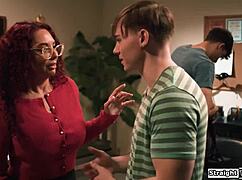 your hot milf teacher with huge tits wants your cock for extra credit threesome