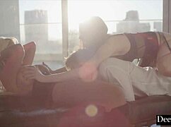 mistress maitland overpowers bound bridgette b with deepthroat and riding