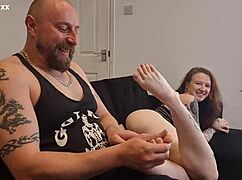 After The Shoot She Gives Him An Oiled Foot Rub And Toe Lick