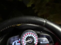 wanna see this goth babe gag on taxi stud's fat cock?