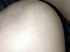 Caught stroking now she rides cock deep in pussy