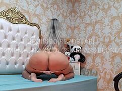 she dances sensually in white lingerie with black lace curves